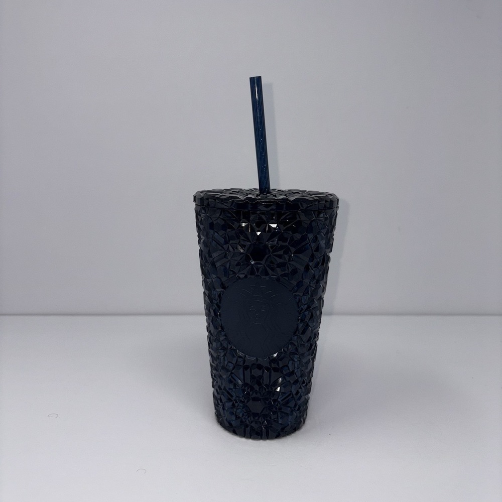 Starbucks 2024 Midnight Blue Studded Tumbler 16oz Cold Cup w/ Straw
